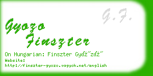 gyozo finszter business card